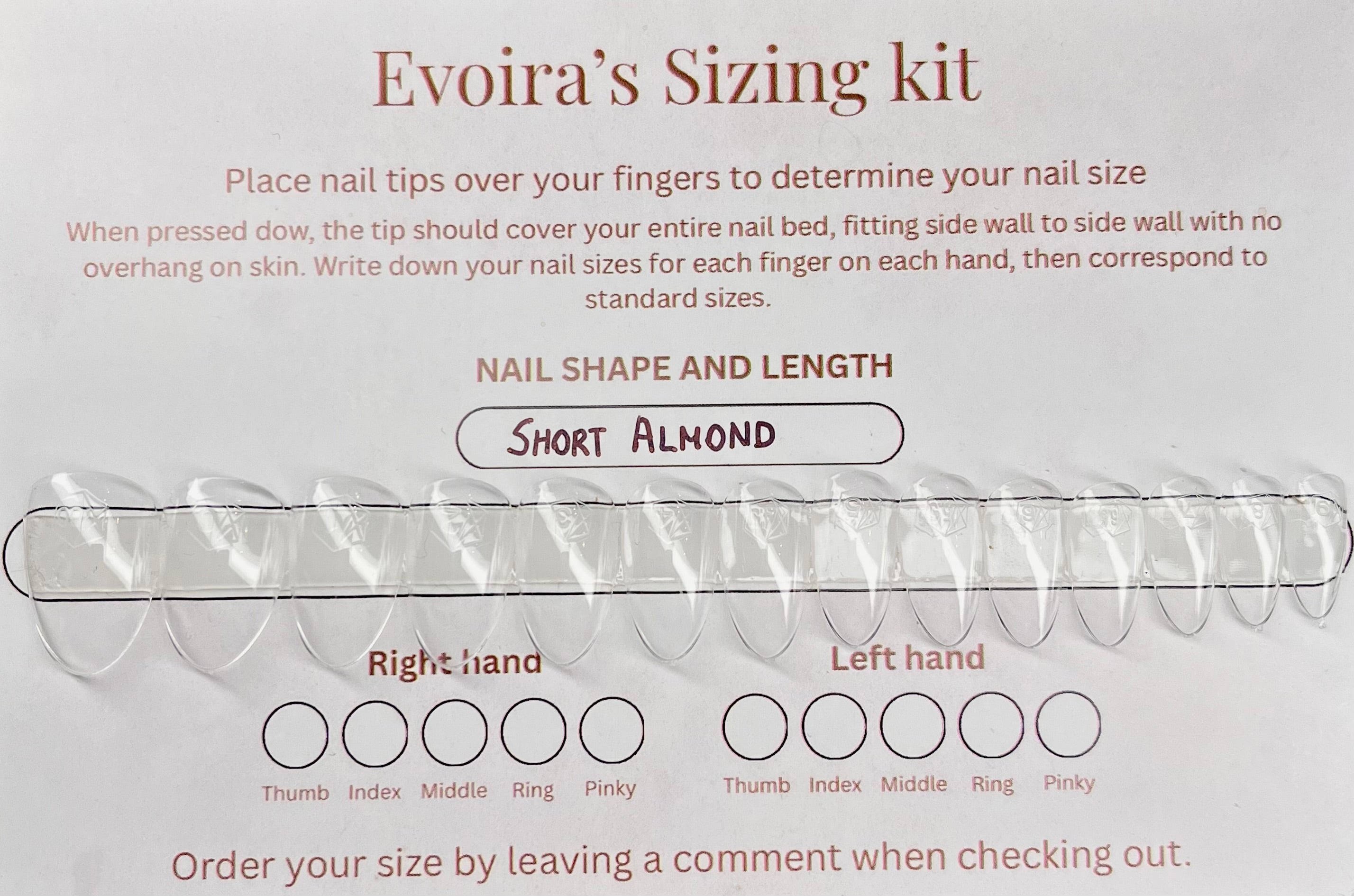 Sizing kit